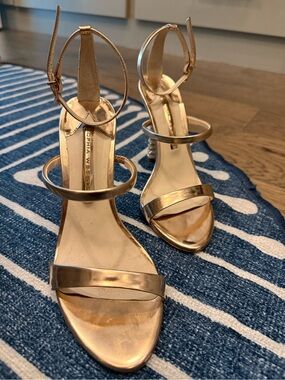 Sophia Webster Rosalind Crystal Sandals Rose Gold 37.5